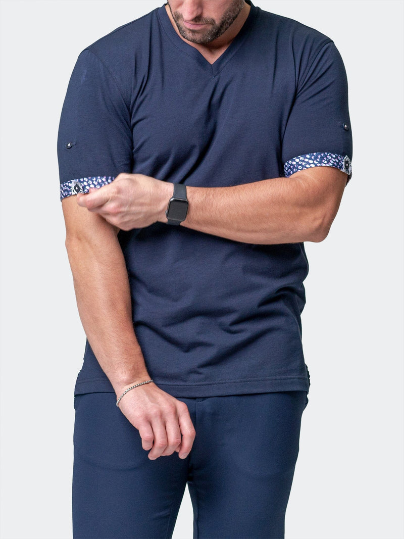 V-Neck VivaldiSolidMonkey Blue