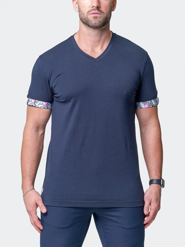 V-Neck VivaldiSolidMonkey Blue