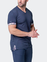 V-Neck VivaldiSolidMonkey Blue View-5