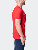 V-Neck VivaldiSolidRipple Red View-6