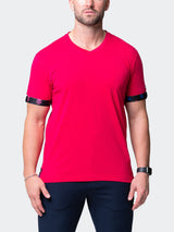 V-Neck VivaldiSolidSkullFuschia Pink View-1