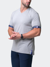 V-Neck VivaldiSolidSkull Grey View-4