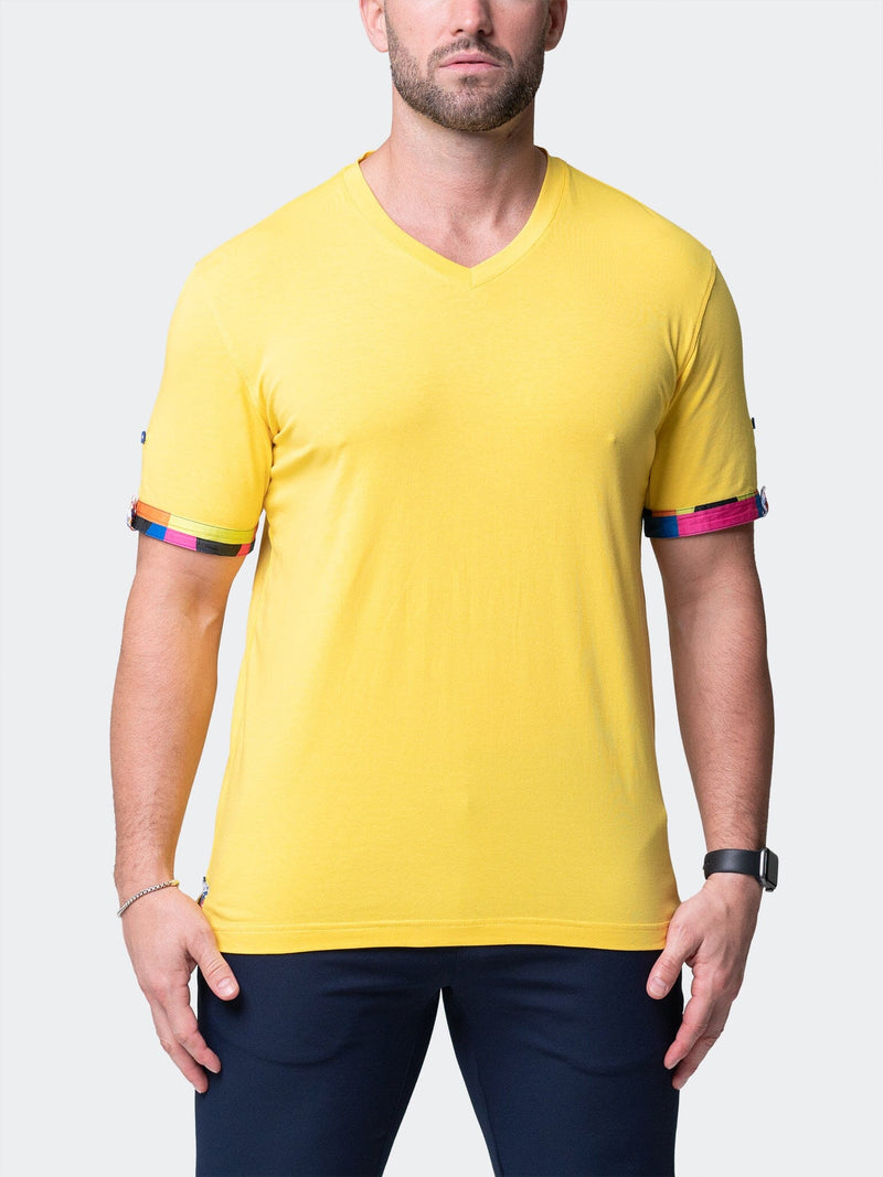 V-Neck VivaldiSolidSplash Yellow