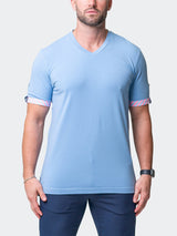 V-Neck VivaldiSolidWavesLight Blue View-5