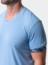 V-Neck VivaldiSolidWavesLight Blue View-1