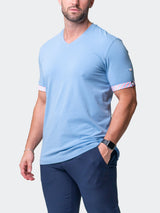 V-Neck VivaldiSolidWavesLight Blue View-6