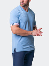 V-Neck VivaldiSolidWavesLight Blue View-7