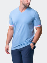 V-Neck VivaldiSolidWavesLight Blue View-8