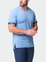 V-Neck VivaldiSolidWavesLight Blue View-9