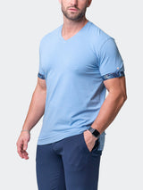 V-Neck VivaldiSolidWavesLight Blue View-4