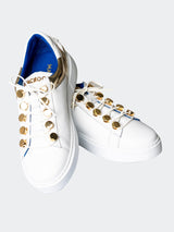 Women's ShoeSneaker GoldHeelWhite View-2